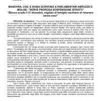 CGIL e SUNIA scrivono a Parlamentari Abruzzo e Molise:
